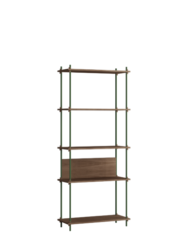 MOEBE - Reolsystem S.200.1.A, Smoked Oak/Pine Green
