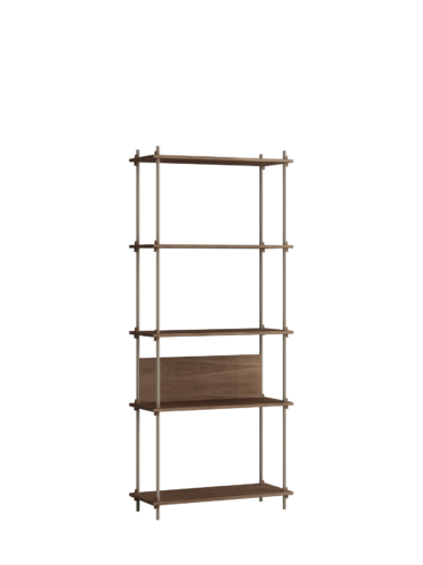 MOEBE - Reolsystem S.200.1.A, Smoked Oak/Warm Grey