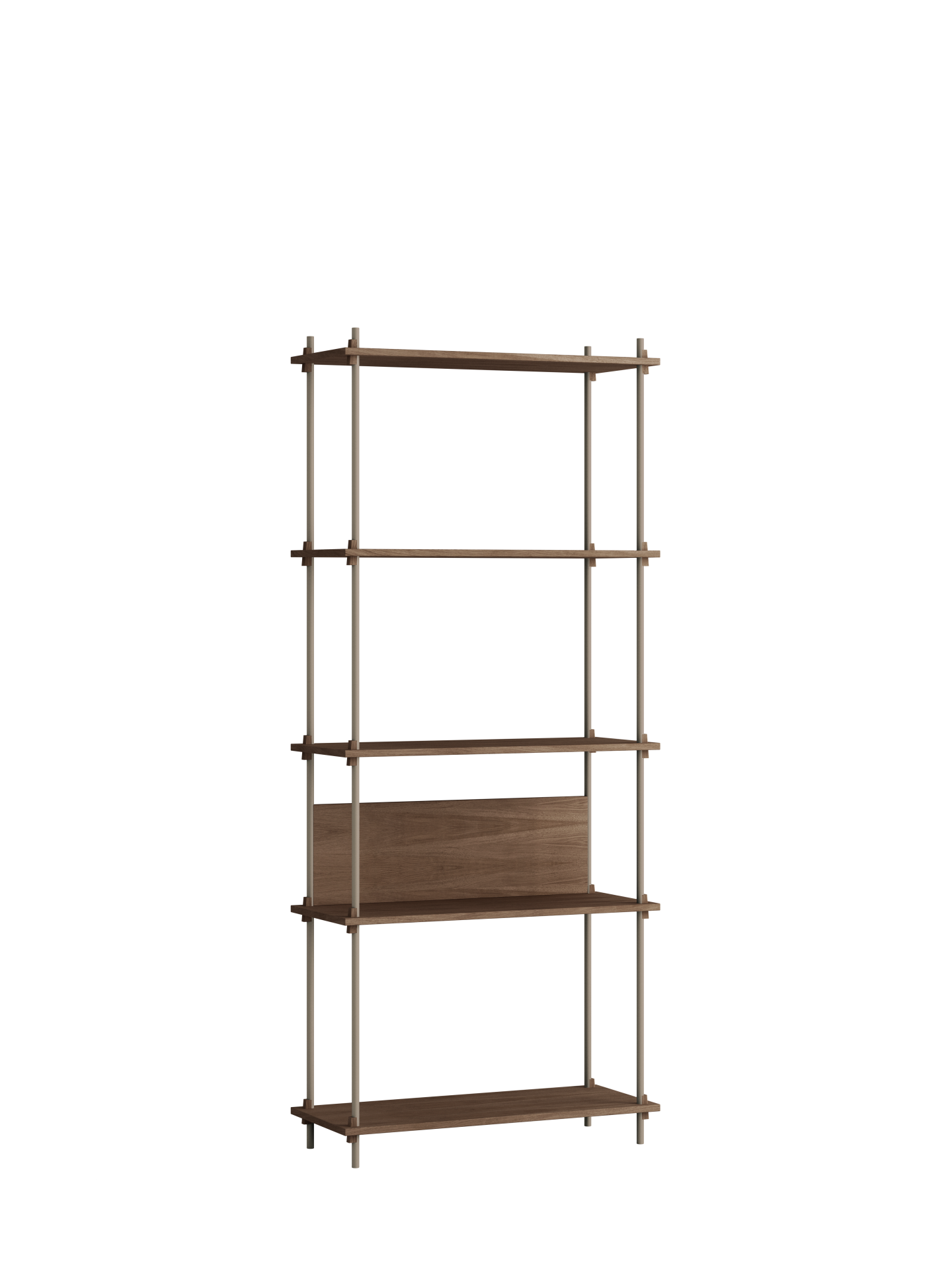 MOEBE - Reolsystem S.200.1.A, Smoked Oak/Warm Grey