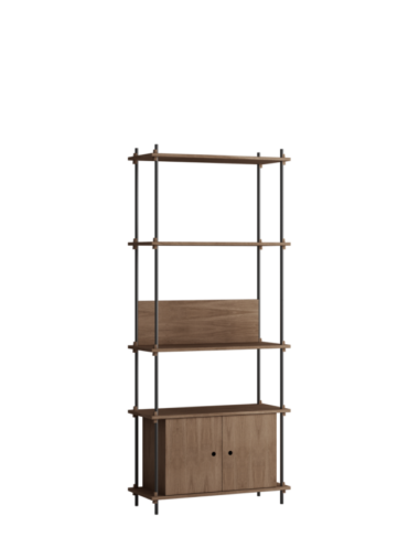 MOEBE - Reolsystem S.200.1.B, Smoked Oak/Sort