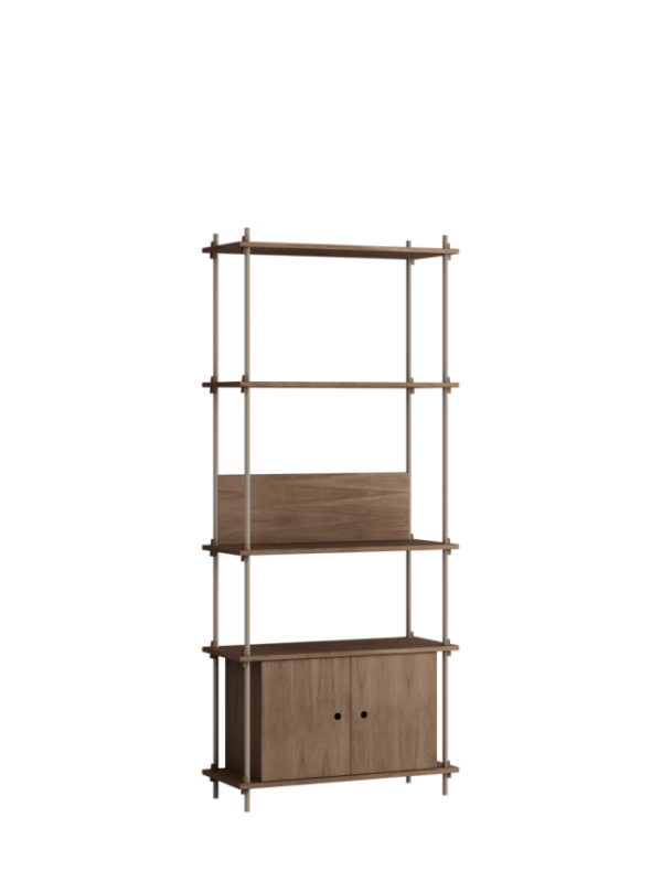 MOEBE - Reolsystem S.200.1.B, Smoked Oak/Warm Grey