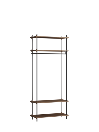 MOEBE - Reolsystem S.200.1.F, Smoked Oak/Sort