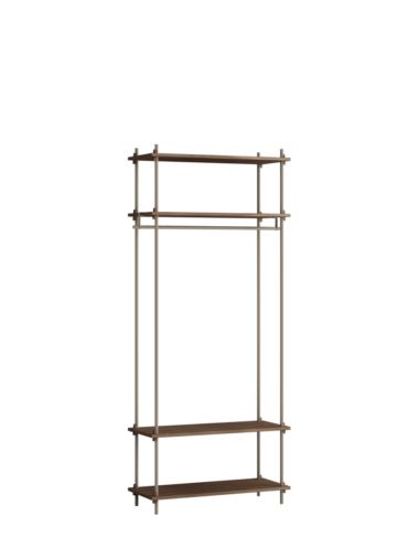 MOEBE - Reolsystem S.200.1.F, Smoked Oak/Warm Grey