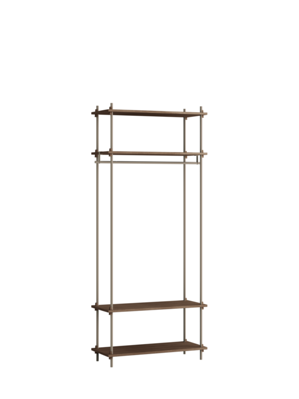 MOEBE - Reolsystem S.200.1.F, Smoked Oak/Warm Grey