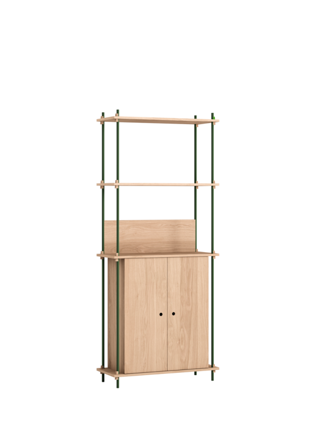 MOEBE - Reolsystem S.200.1.H, Eg/Pine Green