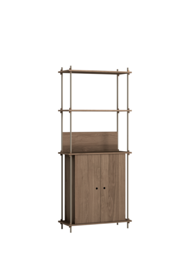 MOEBE - Reolsystem S.200.1.H, Smoked Oak/Warm Grey