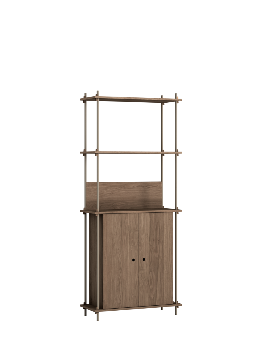 MOEBE - Reolsystem S.200.1.H, Smoked Oak/Warm Grey