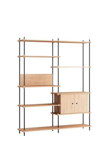 MOEBE - Reolsystem S.200.2.C, Eg/Sort