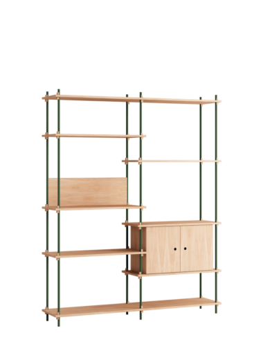 MOEBE - Reolsystem S.200.2.C, Eg/Pine Green