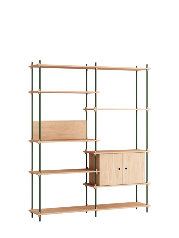 MOEBE - Reolsystem S.200.2.C, Eg/Pine Green