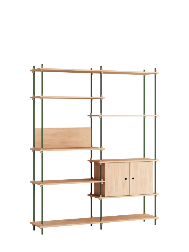 MOEBE - Reolsystem S.200.2.C, Eg/Pine Green