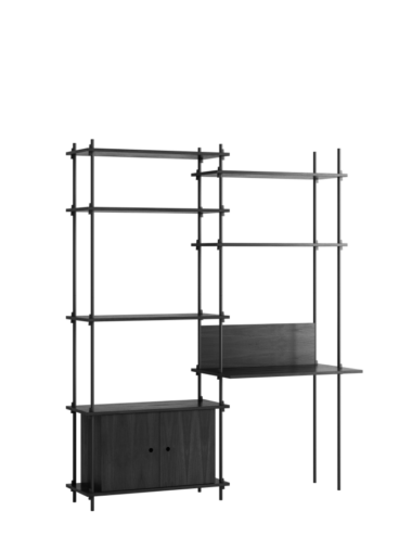 MOEBE - Reolsystem S.200.2.E, Sort