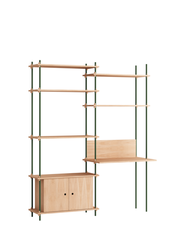 MOEBE - Reolsystem S.200.2.E, Eg/Pine Green