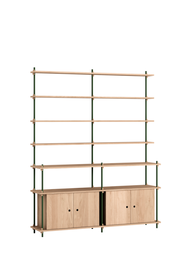 MOEBE - Reolsystem S.200.2.H, Eg/Pine Green