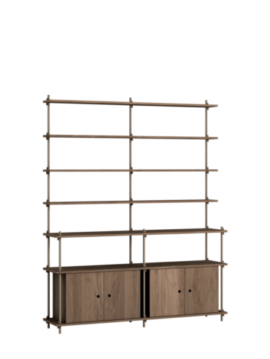 MOEBE - Reolsystem S.200.2.H, Smoked Oak/Warm Grey