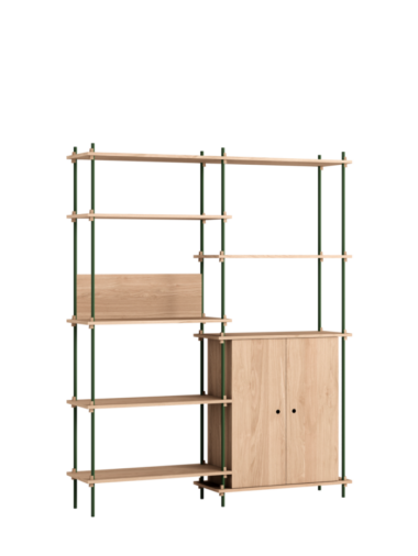 MOEBE - Reolsystem S.200.2.I, Eg/Pine Green