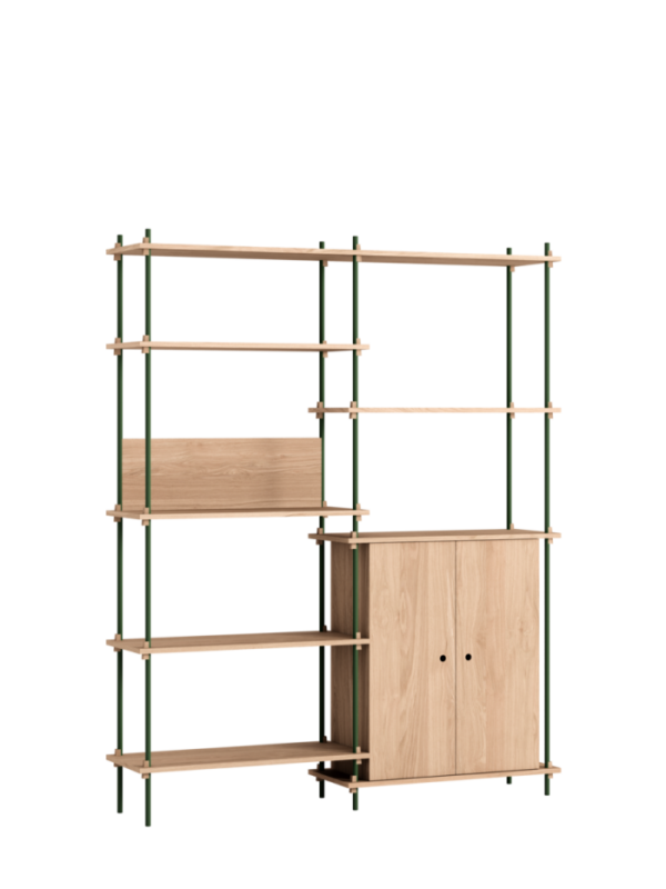 MOEBE - Reolsystem S.200.2.I, Eg/Pine Green