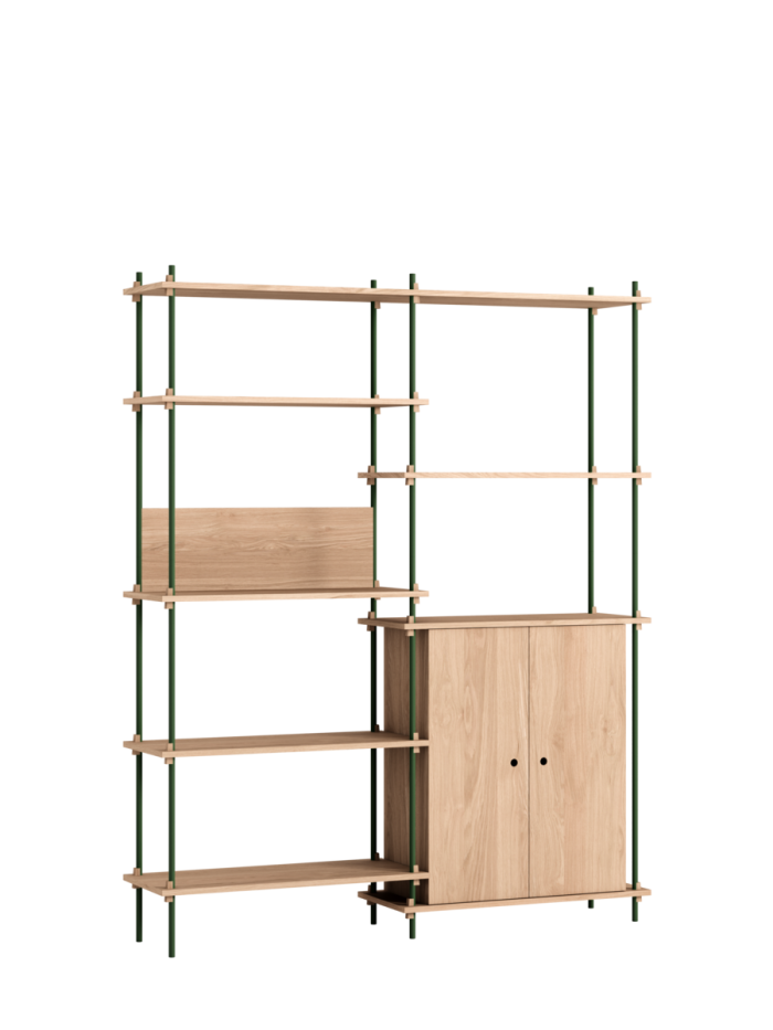 MOEBE - Reolsystem S.200.2.I, Eg/Pine Green