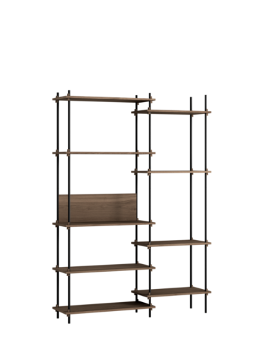MOEBE - Reolsystem S.200.2.J, Smoked Oak/Sort