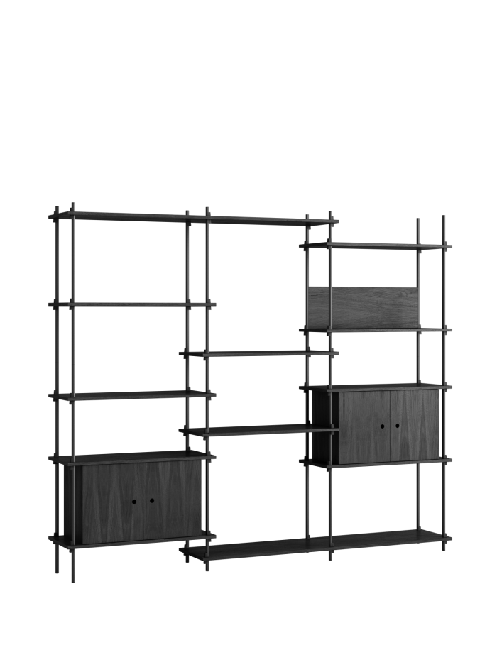 MOEBE - Reolsystem S.200.3.B, Sort