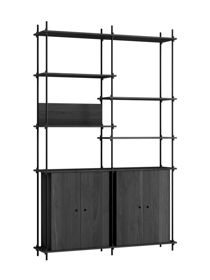 MOEBE - Reolsystem S.255.2.H, Sort