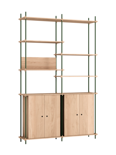MOEBE - Reolsystem S.255.2.H, Eg/Pine Green