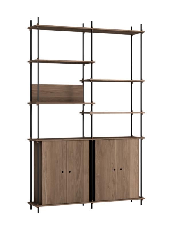 MOEBE - Reolsystem S.255.2.H, Smoked Oak/Sort