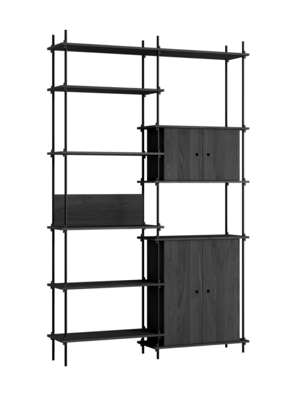 MOEBE - Reolsystem S.255.2.I, Sort