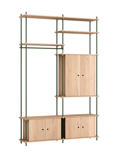 MOEBE - Reolsystem S.255.2.J, Eg/Pine Green