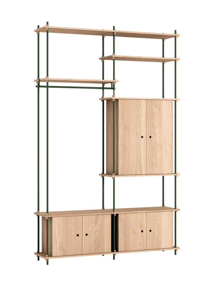 MOEBE - Reolsystem S.255.2.J, Eg/Pine Green