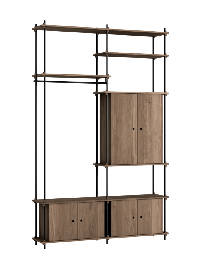 MOEBE - Reolsystem S.255.2.J, Smoked Oak/Sort