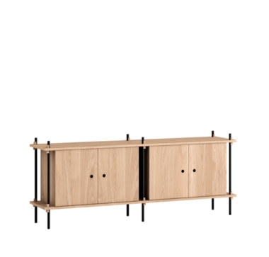 MOEBE - Reolsystem S.65.2.D, Eg/Sort