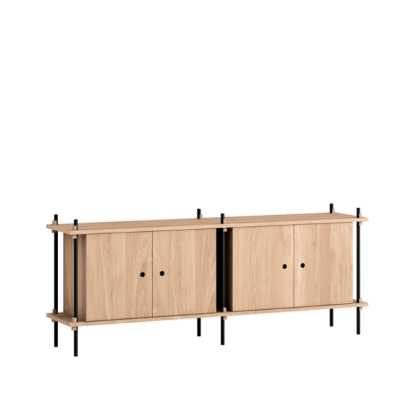 MOEBE - Reolsystem S.65.2.D, Eg/Sort