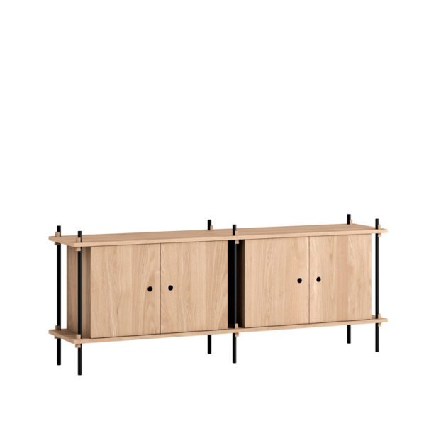 MOEBE - Reolsystem S.65.2.D, Eg/Sort
