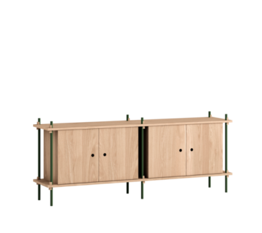 MOEBE - Reolsystem S.65.2.D, Eg/Pine Green