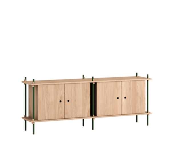 MOEBE - Reolsystem S.65.2.D, Eg/Pine Green