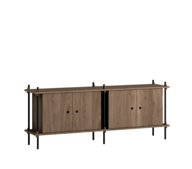 MOEBE - Reolsystem S.65.2.D, Smoked Oak/Sort