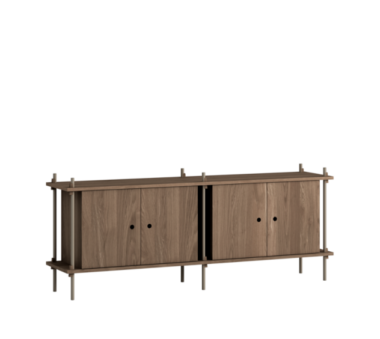 MOEBE - Reolsystem S.65.2.D, Smoked Oak/Warm Grey