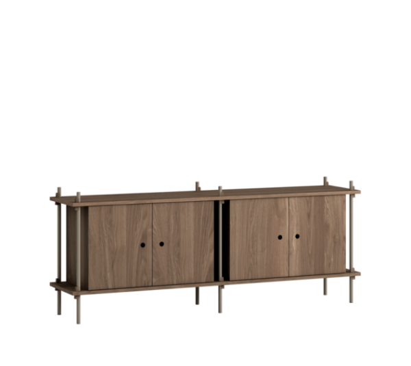 MOEBE - Reolsystem S.65.2.D, Smoked Oak/Warm Grey