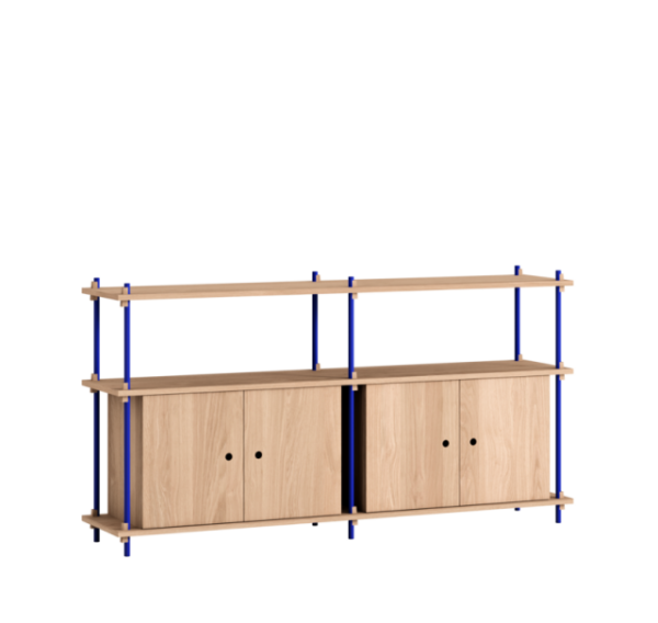 MOEBE - Reolsystem S.85.2.D, Eg/Deep Blue