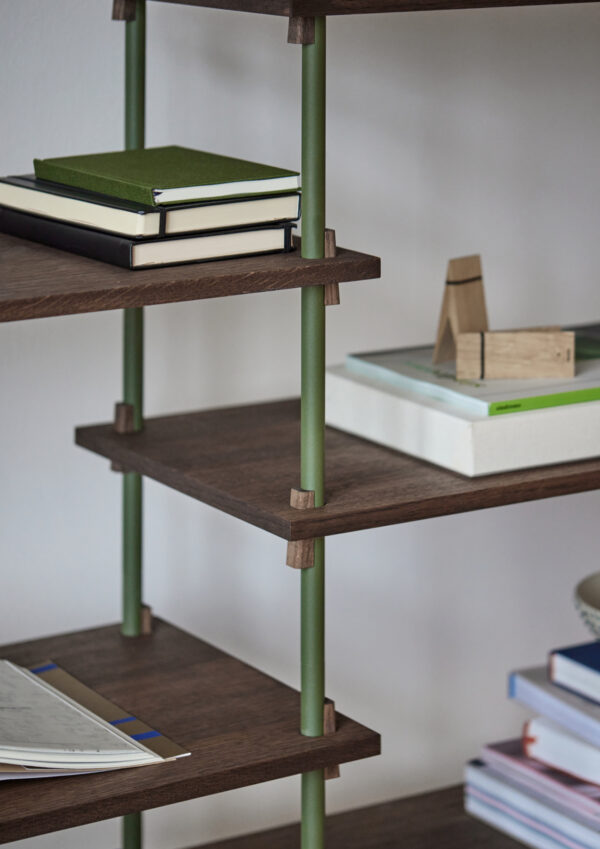 MOEBE - Reolsystem S.200.3.B, Smoked Oak/Pine Green - Billede 6