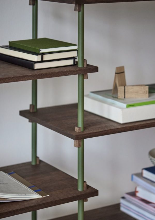 MOEBE - Reolsystem S.115.1.A, Smoked Oak/Pine Green - Billede 2