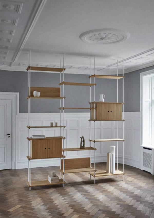 MOEBE - Reolsystem S.200.2.C, Smoked Oak/Sort - Billede 3