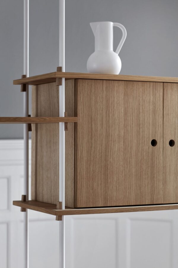 MOEBE - Reolsystem S.200.3.B, Smoked Oak/Sort - Billede 3