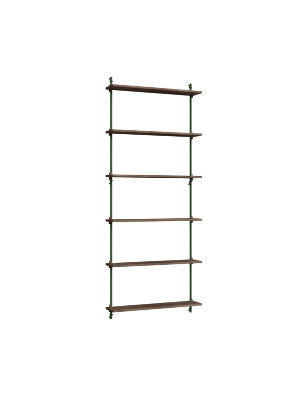 MOEBE - Hyldesystem WS.200.1, Smoked Oak/Pine Green