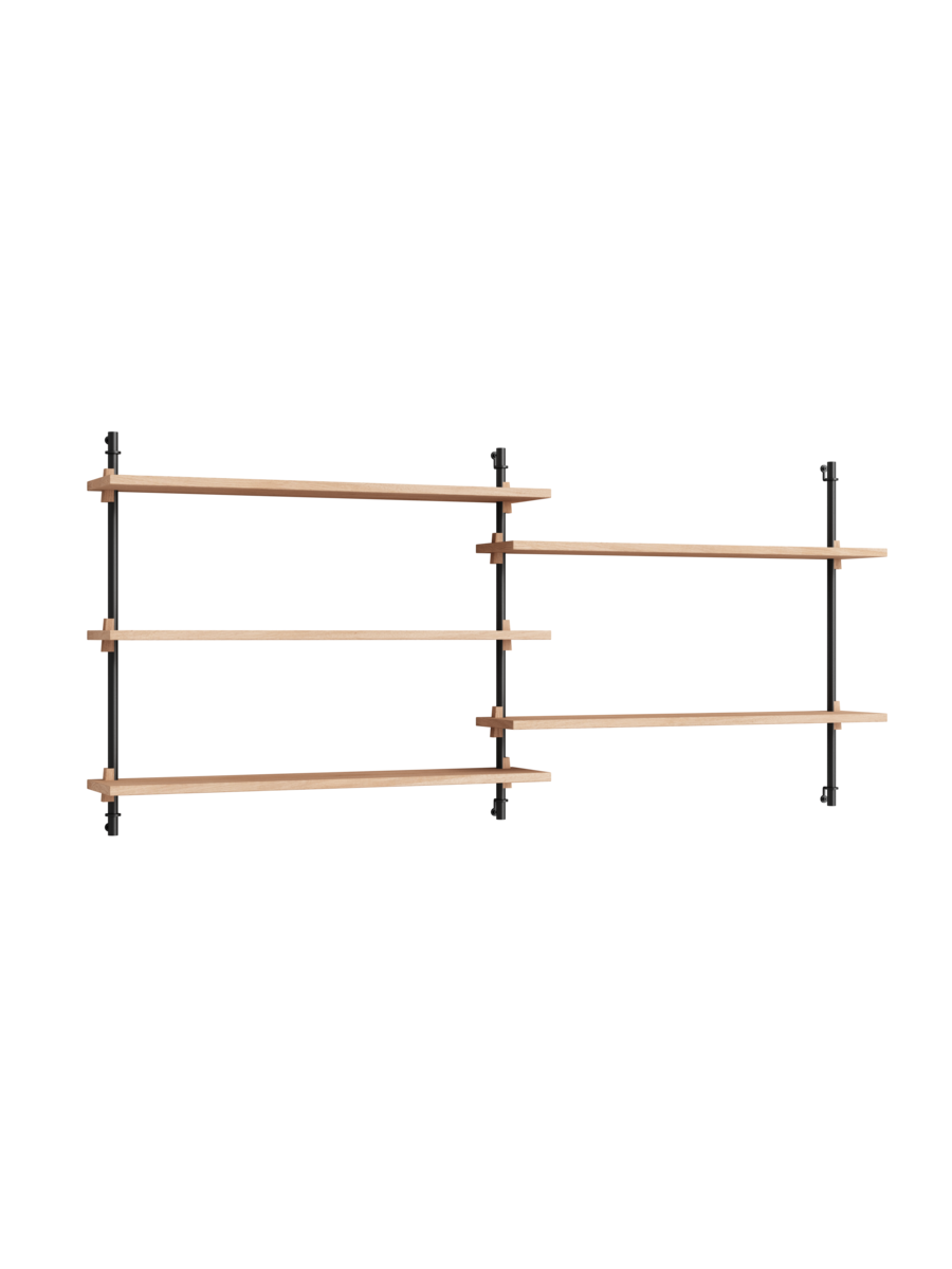MOEBE - Hyldesystem WS.65.2, Eg/Sort