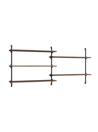 MOEBE - Hyldesystem WS.65.2, Smoked Oak/Sort