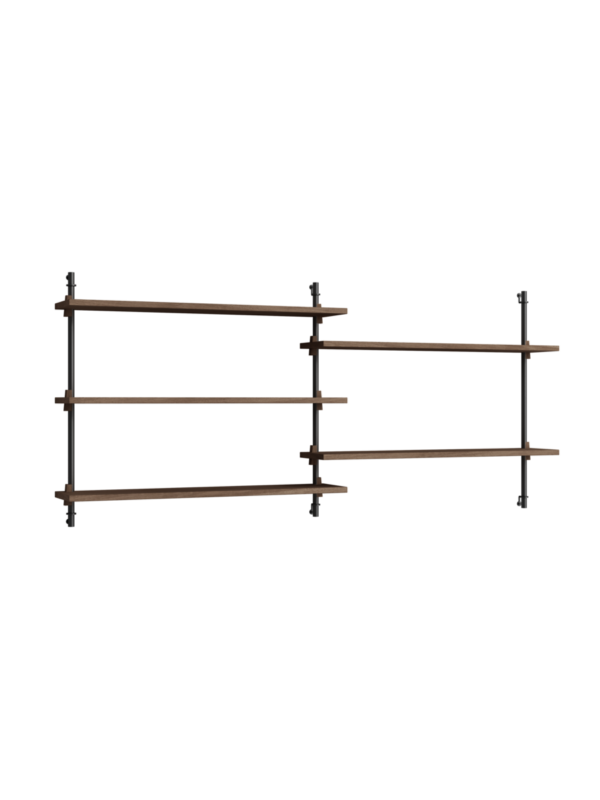 MOEBE - Hyldesystem WS.65.2, Smoked Oak/Sort