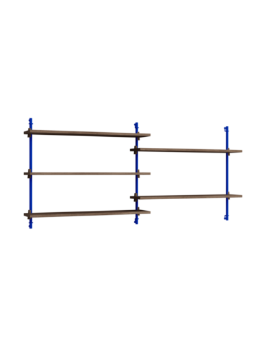 MOEBE - Hyldesystem WS.65.2, Smoked Oak/Deep Blue
