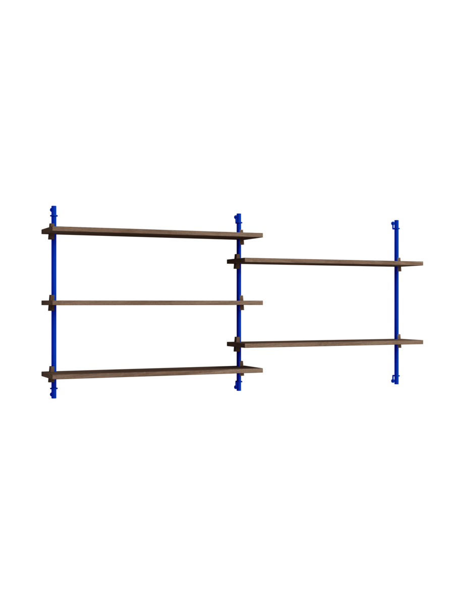 MOEBE - Hyldesystem WS.65.2, Smoked Oak/Deep Blue